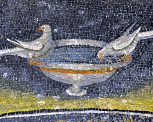 Mosaico delle colombe che si abbeverano alla fonte nel Mausoleo di Galla Placidia